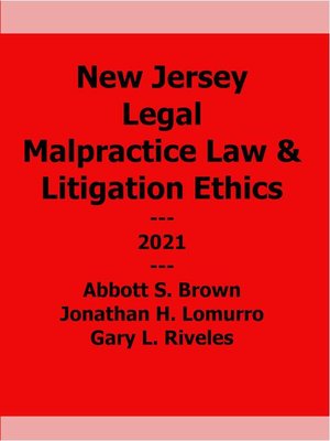 cover image of New Jersey Legal Malpractice and Litigation Ethics